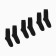A set of men's socks (3 pairs), black color, size 27-29