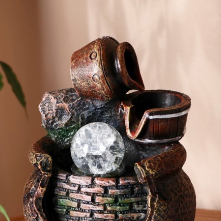 Fountain "Old Dishes" bricks, 12x16x29 cm (with backlight)-1