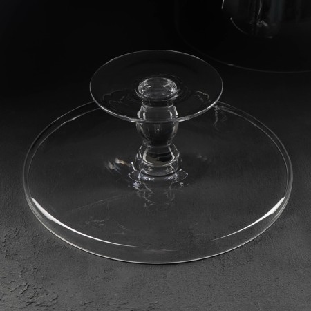 Cake stand on a leg with a glass cover "The treat", 29 × 28 cm-2