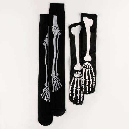 Carnival set "Bones": golfs, long gloves-2