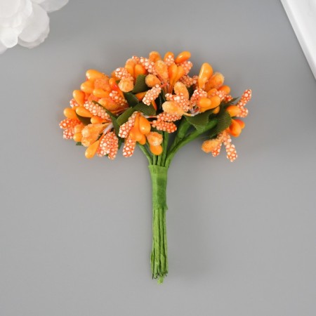 Decorative bouquet "berries" length 9.5 cm, orange