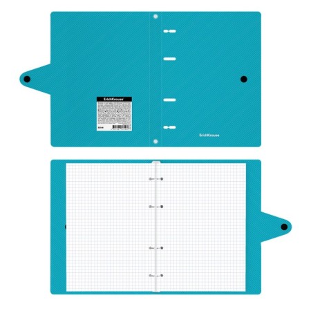 A notebook on the rings A5, 80 sheets in the Erichkrause "Glance Vivid", plastic cover, offset block, whiteness 100%, mix-7