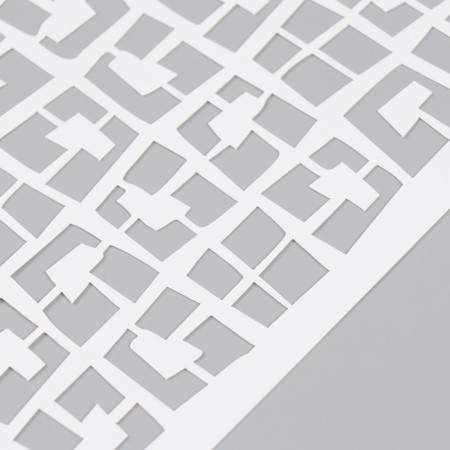 Plastic stencil "Squares" 16x24 cm-2