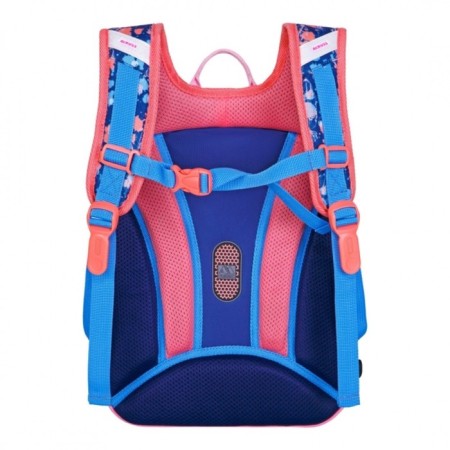 Frame backpack 36 x 28 x 11 cm, Across 198, filling: bag, blue/pink ACR22-198-4-3
