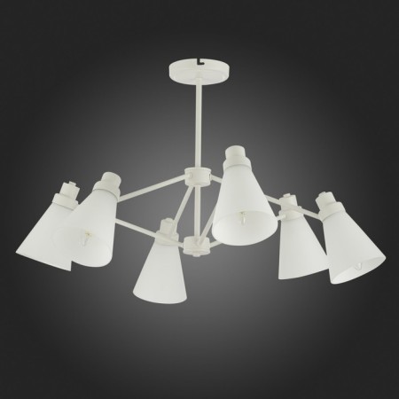 Ceiling EVOLUCE lamp. Sle103502-06. Biane. 6x40 watts, E14, 74x74x42 cm, white color-4