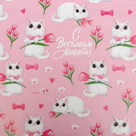 Glossy packaging paper "since March 8", 70 x 100 cm-1