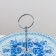 Glass fruit 2-tier round share "blue", d = 25/20 cm, blue color