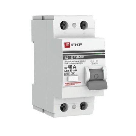 Differential current switch EKF ELCB-2-40-30-Em-Pro 2P, 40A, 30MA, type AC