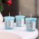 Aromatic candle "Turquose Sky", turquoise sky, set 5x4.5 cm, 3 pcs