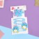 Shirley hair set (2 elastic bands 5 cm, 4 invisible 5.5 cm) unicorn, blue