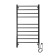 Domoterm electric heated towel rail "Cuba" P10, 500x1000 mm, right, black matte
