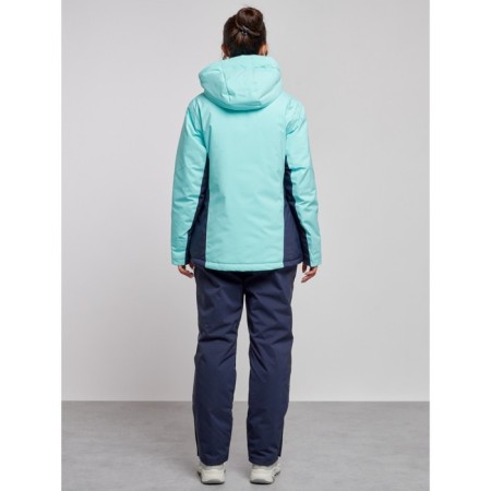 Ski costume female winter, size 54, turquoise color-3
