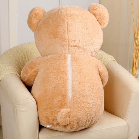 Soft toy "Bear" with heart, 115 cm, beige color-3