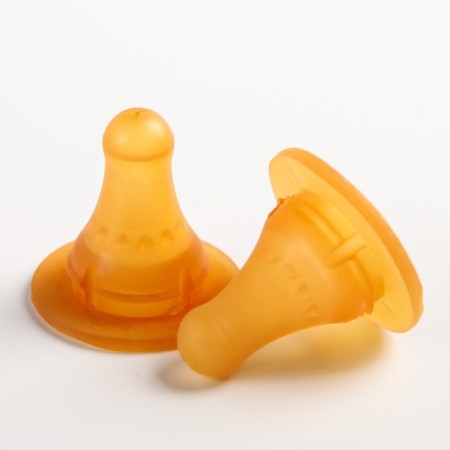 A nipple for a bottle, 2pcs, latex, +3 months., Middle stream, classic throat 35mm.