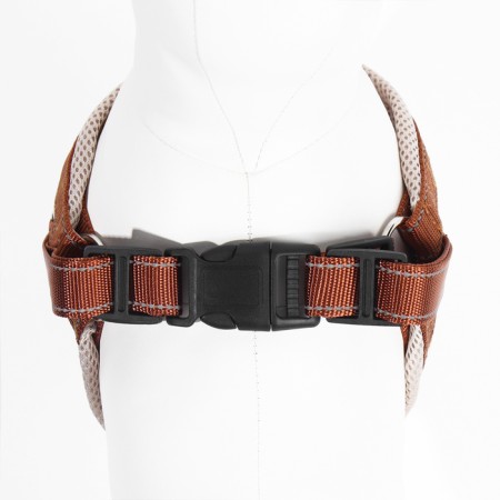 The ammunition set is soft, reflective, leash 120 x 2 cm, Osh 46-69 cm, brown-6