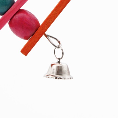 Toy for birds "Rainbow" with bells, 25 x 12 cm-1