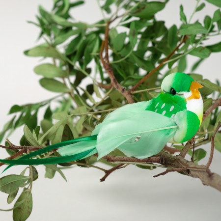 A bird for decoration and floristry, on a clothespin, mix, plastic, 1 pc., 8 x 8 cm-6