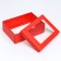 Folding box "red", with a window, 21 x 15 x 7 cm