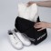 Sports bag with lightning, long belt, black color