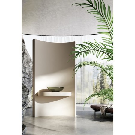 ABBER KRISTALL AT2802VESUVANIAN sink, invoice, 500x350x150 mm, transparent, olive-2