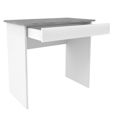 Computer table with a box, 800 × 450 × 750 mm, white color / atelier light-1