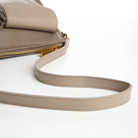 Female bag Textura, average size, beige-gray color-7
