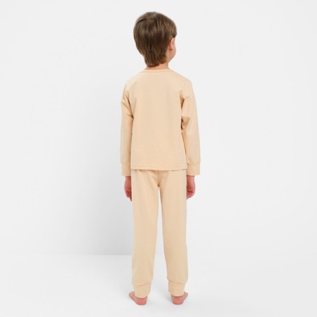 Pajama for a boy (longshit, trousers) minku beige color, height 122-2