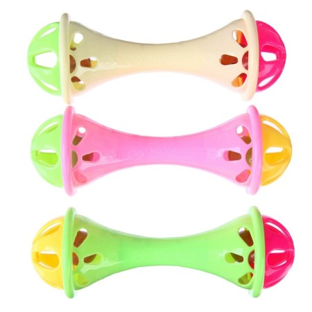 Rattle "dumbbell", color mix, crush me-4