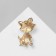 Brooch "Kitten" is disheveled, the color is white in gold