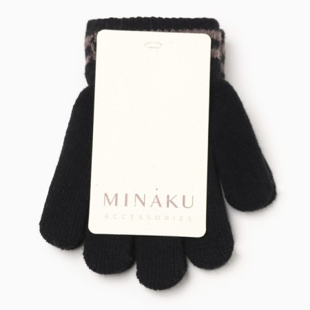 Children's gloves minku, black color, 13 cm-3