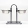 Adjustable multi -level stand 40 cm with 2 bowls of 2.8 liters