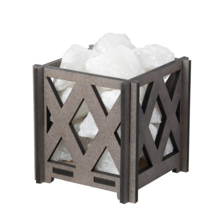 Salt lamp with Dimmer "Basket. Romb" Small 1.4 kg, 15W, 15x12x12 cm-6