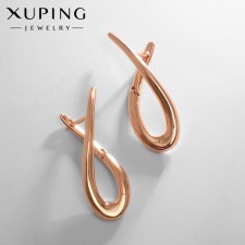 Earrings metal xuping wing, color pink gold