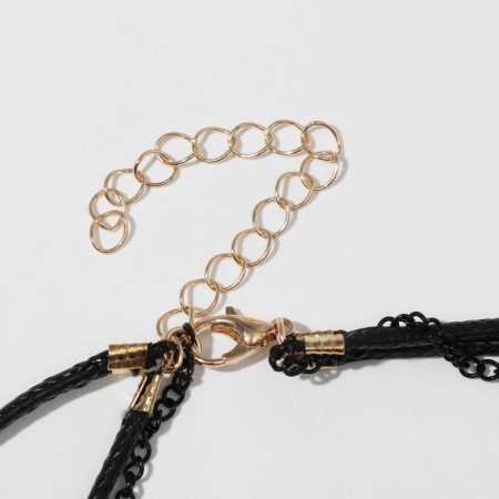 Pendant "exclus" rhombus, white color in gold, 37 cm-2