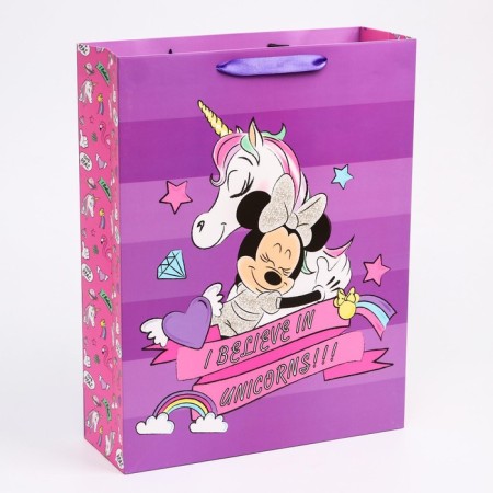 Gift package, 31x40x11 cm, packaging, Minnie Mouse and unicorn-1