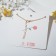 Pendant I love you mama, black color in gold, 47 cm