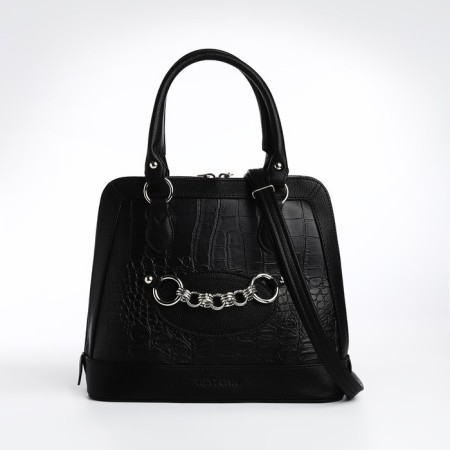Female bag Textura, tout, average size, black color-1