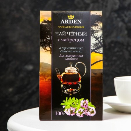 Black Arden tea with thyme, in Sasha bags 8 x 12.5 g-1