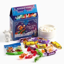 Sweet children's New Year's gift “I give you a fairy tale”, chocolate sweets + gypsum figure, 500 g.