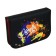 Penal 3 sections, tab inside, 140 x 210 x 40 mm, fabric, calligrata top block "sneakers"