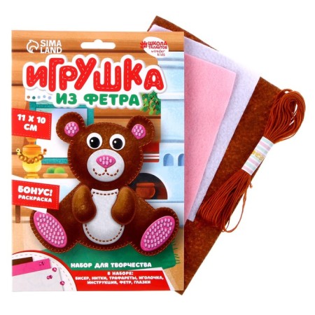 Set for creating a toy made of felt "Bear"-4