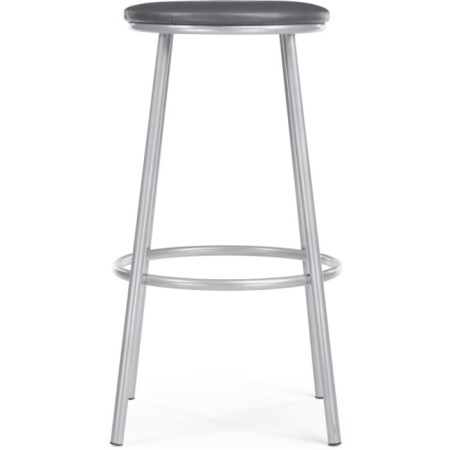 Barrier stool Drezegomad metal/eco -leather, gray/gray 41x41x75 cm-3