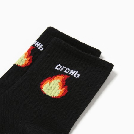 Male socks "Fire" p. 41-44 (27-29 cm), black-1