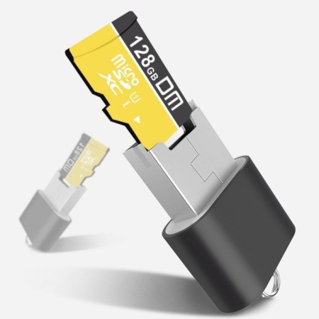 Mini Luazon LNCR-012 cartrider for Microsd TF, USB 2.0, speed 480 Mbit/s, black-1