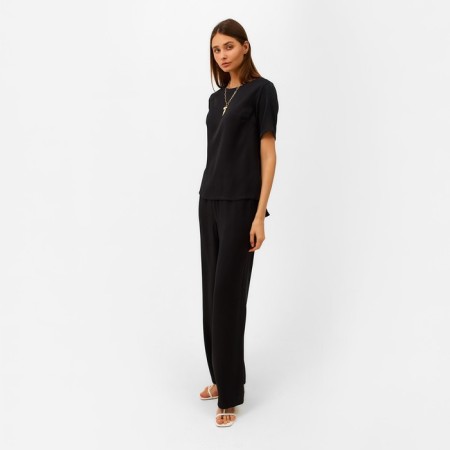 Women's costume (T -shirt, trousers) minku: enjoy color black, size 46-1