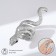 Ring "snake" ribbed, silver color, dimensionless