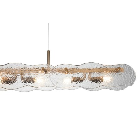 Suspended Indigo lamp, 12019/6p Brass. 6x60W, E14, 1200x130x155/1155 mm, wave effect-2
