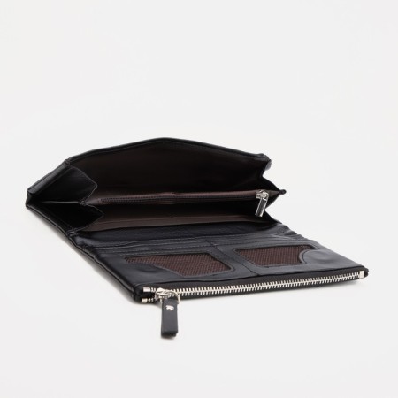 Women's wallet on magnets, black color-2