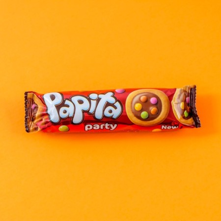 Papita Party cookies covered with milk chocolate and dragee, 63 g-1