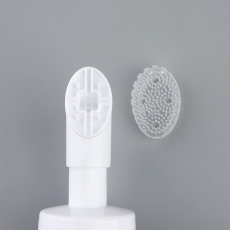 A bottle with a brush for washing, with a dispenser, 150 ml, white/transparent color-8